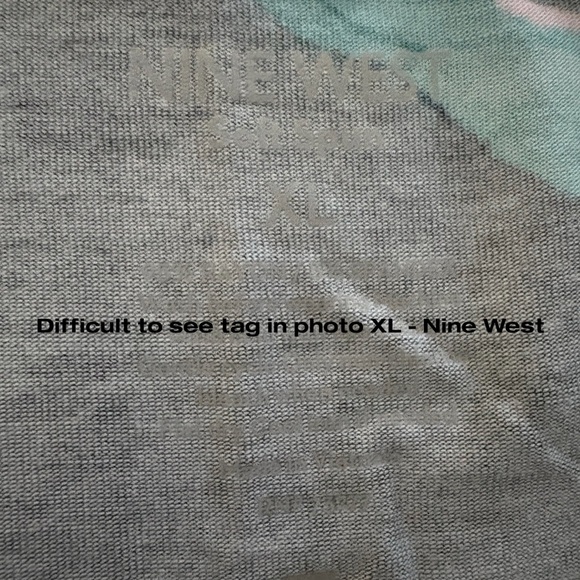 Nine West Women's Floral Tank Top - Black, Pink, Green - Picture 3 of 3